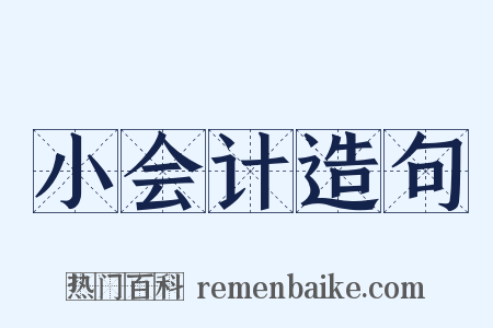 小会计造句是什么意思的图片